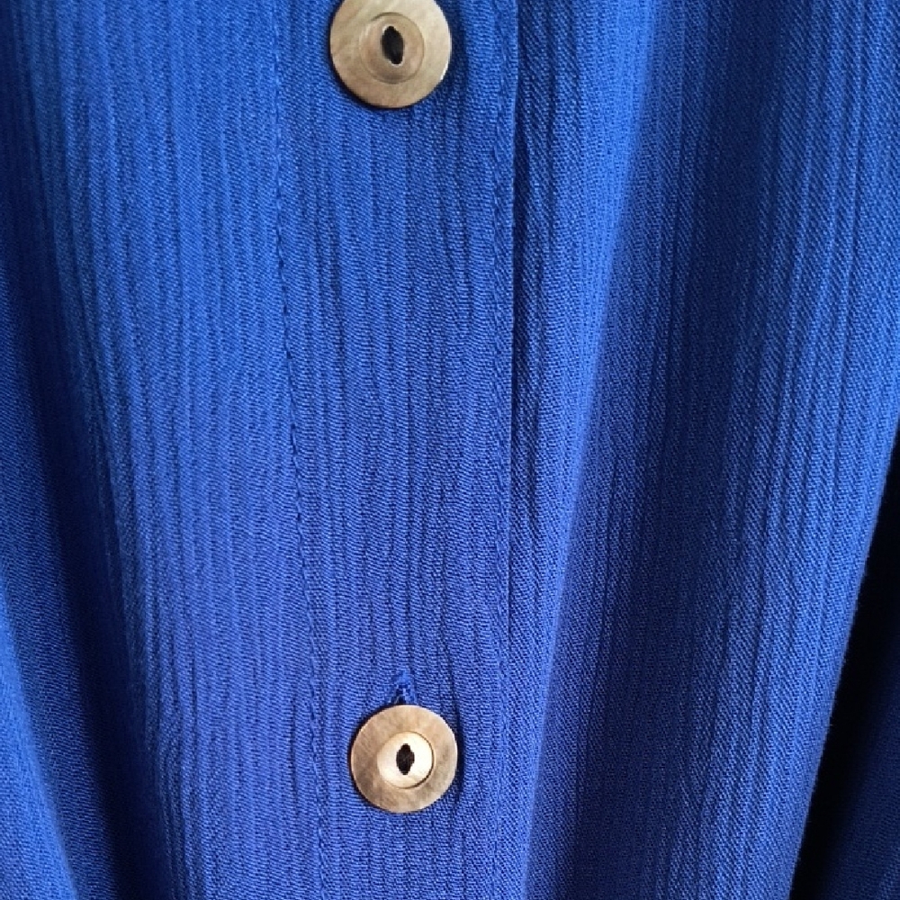 Yazdi Balinese Blue Tunic XXL NWOT - Picture 4 of 6